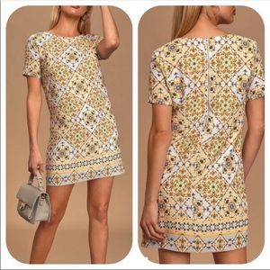 Lulus dandelion yellow mini dress